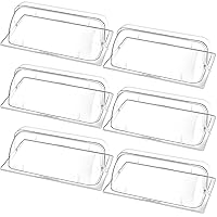 6 Packs Clear Chafing Dish Cover Full Size Roll Top Bakery Pan Display Cover Clear Plastic Chafing Dessert Cake Cover Food Display Cover for Cake Cupcake Exhibition, 21 x 13 x 6.7 Inch