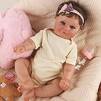 Reborn Baby Dolls, Lifelike Baby Girl, Realistic Newborn Baby Doll Silicone Full Body with Toy Accessories Gift Set for Kids Age 3+