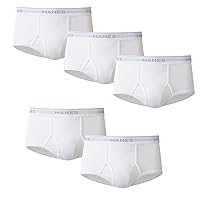 Hanes Men's Tagless White Briefs with ComfortFlex Waistband, Multi-Packs Available