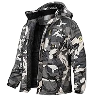 MANSDOUR Men's Snow Ski Hiking Jacket Waterproof Warm Fleece Winter Outdoor Snowboard Windbreaker Hooded Coat