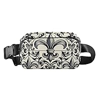 Cross Body Fanny Pack Black-fleur-de-lis-royal Fashion Waist Packs Unisex Belt Bag
