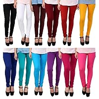 Cotton Lycra Women's Churidar Legging Pack of 12