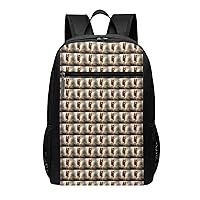 Dog Animal Pet Paw Print Simple Sports Backpack, Unisex Lightweight Casual Backpack, 17 Inches