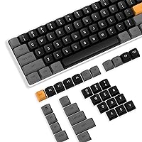 PBT Keycaps 110 Keys OEM Profile Double-Shot Full Keycap Set ANSI Layout for Mechanical Keyboard, Spheric Top, Compatible with MX Switches Cherry/Gateron/Kailh/Akko Switch (Starry Black, Only Keycaps)