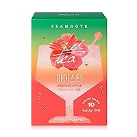 Ssanggye Iced Tea Hibiscus Apple 1.2g X 10 Tea Bags, Refreshing Taste Premium Fruit Herbal Blend Tea Herbtea Aromatic Fruity Water Coffee Alternative Hot & Cold Daily Drink for 4 Seasons Made in Korea