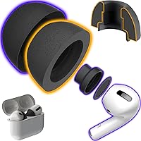 Patented AirFoams Pro Ultra V5.0 Memory Foam Ear Tips w/Foam Shield for AirPods Pro 1st & 2nd Gen, Newest Version 5.0, Secure, Comfortable, Super Noise Cancellation, Replacement Buds, SML