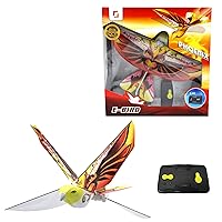 MUKIKIM eBird Orange Phoenix - Flying RC Bird Drone Toy for Kids. Indoor/Outdoor Remote Control Bionic Flapping Wings Bird Helicopter. USB Recharging.