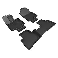 3D MAXpider Custom Fit KAGU Floor Mat (BLACK) for LEXUS NX 2022-2023 - Complete Set