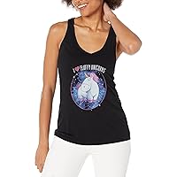 Fifth Sun Women's Minions I Heart Fluffy Unicorns Graphic Racerback Tank Top