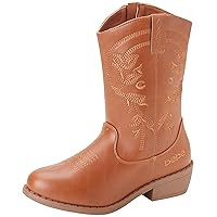 bebe Girls' Cowgirl Boots - Classic Western Cowboy Boots - Mid Calf Boots for Toddlers, Little Girls, and Big Girls