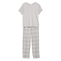 Marks & Spencer Women's Short Sleeve Plaid Pajama Set