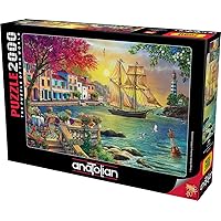 Anatolian Puzzle - Beautiful Sunset in The Town, 2000 Piece Jigsaw Puzzle, 3955, Multicolor