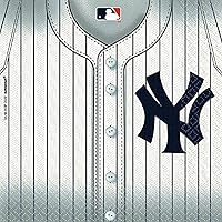 New York Yankees White Luncheon Paper Napkins - 6.5