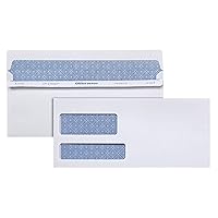 Office Depot 100% Recycled Lift Press(TM) Double-Window Envelopes, 10 (4 1/8in. x 9 1/2in.), White, Box Of 500, 76133