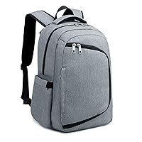 Travel Diaper Bag Backpack for Dad, Baby Bag for Men Changing Pad,Stoller Strap Unisex Toddler Gear (Light Grey)