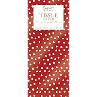 Entertaining with Caspari Tissue Paper, Small Dots Red, 4-Sheets