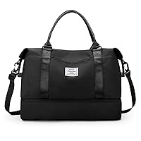 Travel Duffel Bag with Shoes Compartment, Weekender Overnight Bag for Women,Carry on Personal Item Bag,Gym Bag