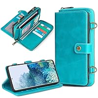 Detachable Wallet Leather Phone Case for Samsung Galaxy A21S A20E A50 A51 A70 A71 S8 S9 S10 S20 S21 S22 Plus Note20 Ultra S21FE,Blue, for Samsung A71 (5G)