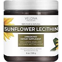 velona Pure Liquid Sunflower Lecithin 8 oz | Food Grade | Unbleached | Emulsifier, Stabilizer, Softener, Smoother, Wetting Agent | Use Today - Enjoy Results
