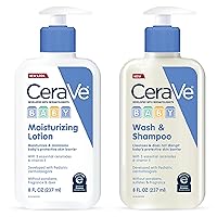 CeraVe Baby Wash & Shampoo 8 oz & Baby Lotion 8 oz Set