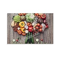 Food, Vegetables, Pepper, Cabbage, Still Life, Tree, Tomato, Garlic, Vegetable, Onion, Potato Poster Canvas Painting Wall Art Poster for Bedroom Living Room Decor 08x12inch(20x30cm) Unframe-style