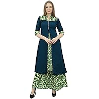 Women's Indian Clothing A-Line Kurti Kurta Dress with Palazzo