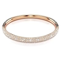 Swarovski Meteora Bangle, Snow Pave, Clear Crystals on Rose Gold-tone Finished Metal
