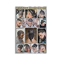 Men's Barber Shop Poster Hair Salon Hair Salon Poster Men's Hair Guide Poster (5) Canvas Painting Wall Art Poster for Bedroom Living Room Decor 12x18inch(30x45cm) Unframe-style