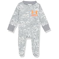 Under Armour Baby Boys' Coverall Footie, Zip-up Closure, Logo & Printed Designs