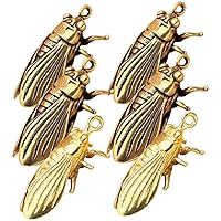 BESTOYARD 6pcs Brass Insect Brass Animal Statues Creative Brass Ornament Brass Figurine Tabletop Animal Decor Tabletop Brass Cicada Decor Desktop Cicada Shaped Decor Desktop Cicada Ornament