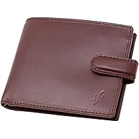 Slimfold Wallets for Men Soft Italian Real Leather Bifold RFID Blocking Coin Pocket Wallet with Gift Box Art-5002