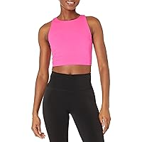 Amazon Essentials Women's Active Sculpt High Neck Racer Back Sports Bra Tank (Available in Plus Size)