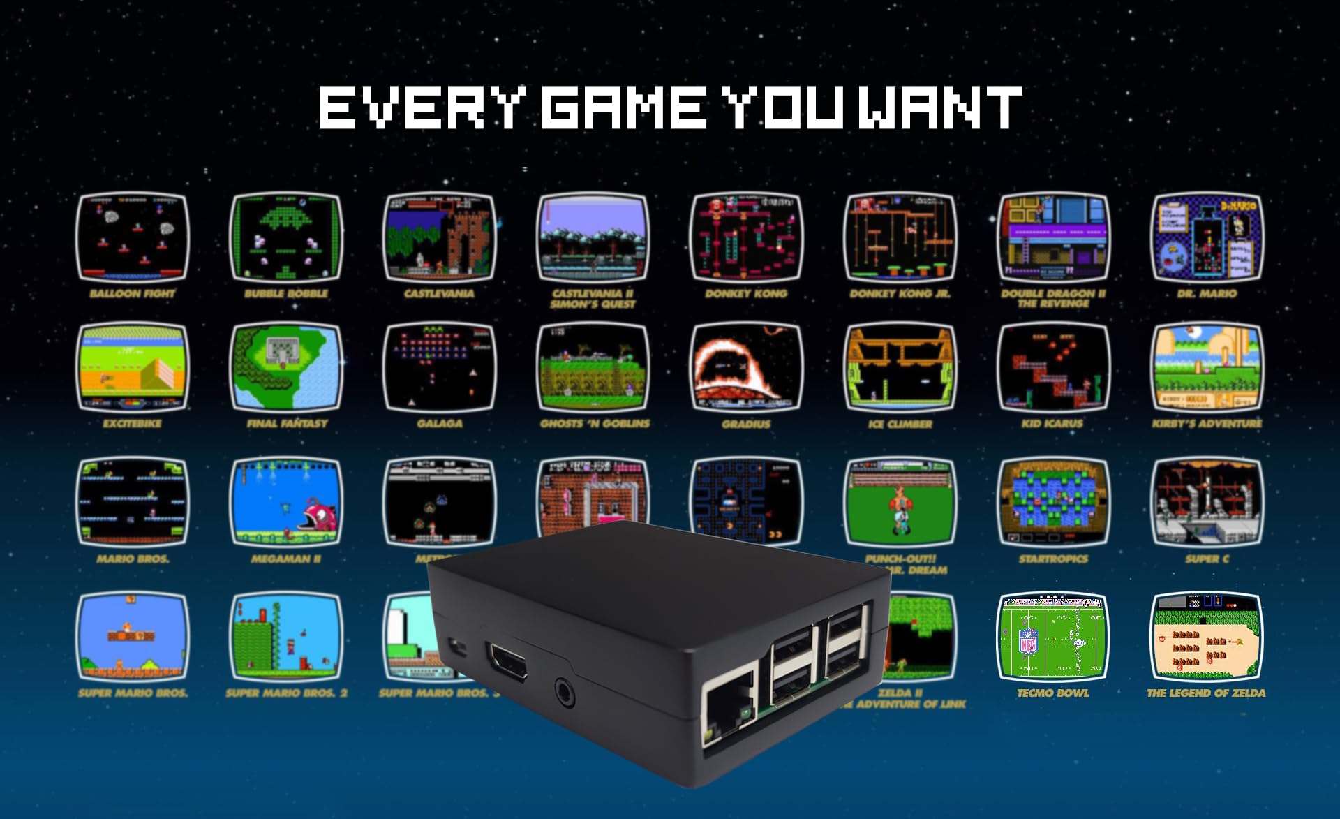 Sonicon Preloaded Retro Game Console Raspberry Pi Based w/Batocera Retropie Retroarch NES/SNES/SFC/Game Boy/Atari/Genesis/Mega Drive/Arcade/Mame/Emulation Station Emulator 12000+ Games