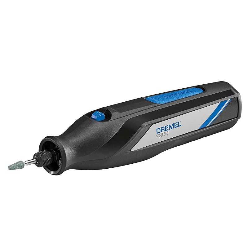 Dremel 7350-5 Cordless Rotary Tool Kit, Includes 4V Li-ion Battery and 5 Rotary  Tool Accessories - Ideal for Light DIY Projects and Precision Work + 191 Rotary  Tool Accessory Carving Bit 