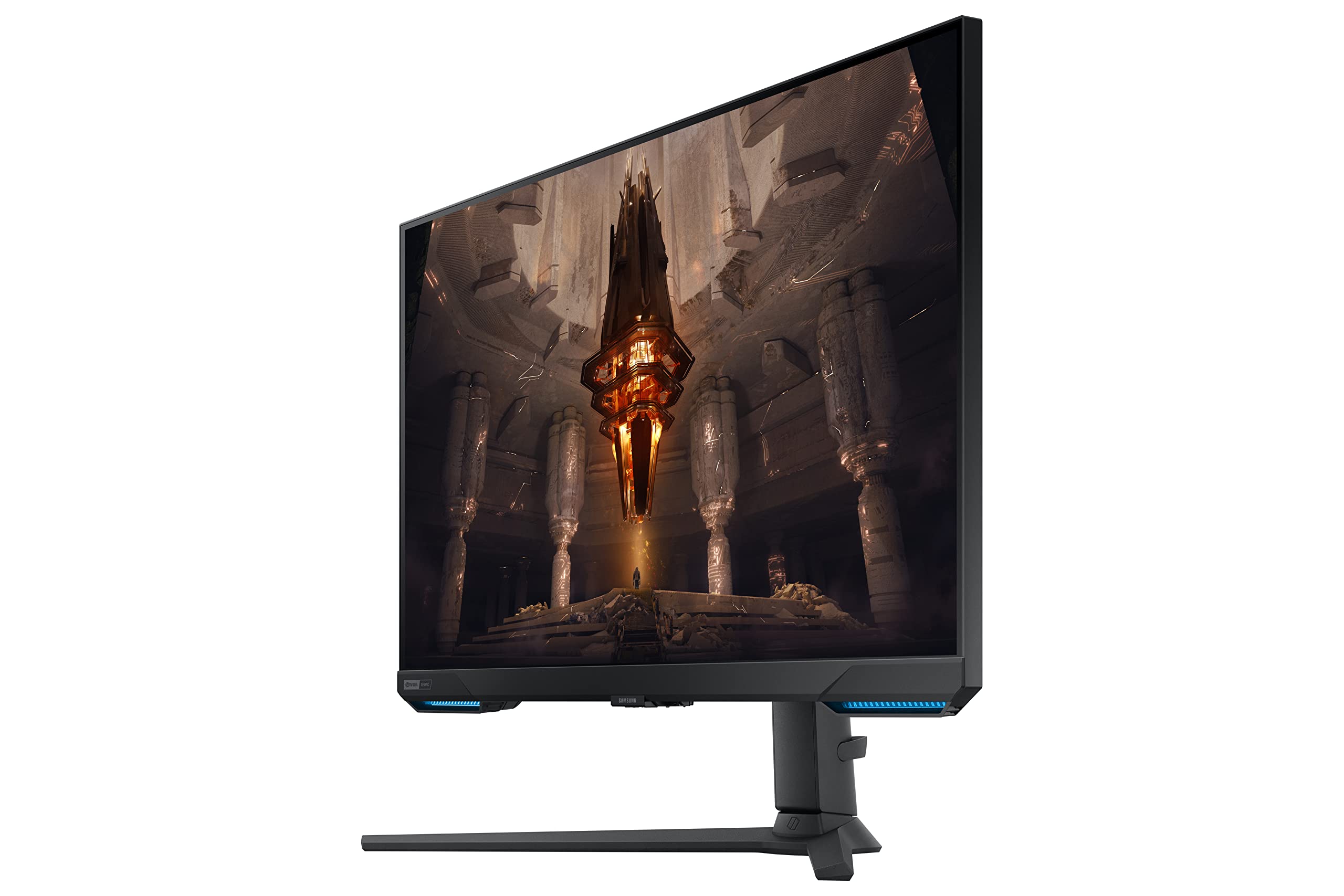 SAMSUNG 28” Odyssey G70B Series 4K UHD Gaming Monitor, IPS Panel, 144Hz, 1ms,  HDR 400, G-Sync and FreeSync Premium Pro Compatible, Ultrawide Game View, LS28BG702ENXGO, Black