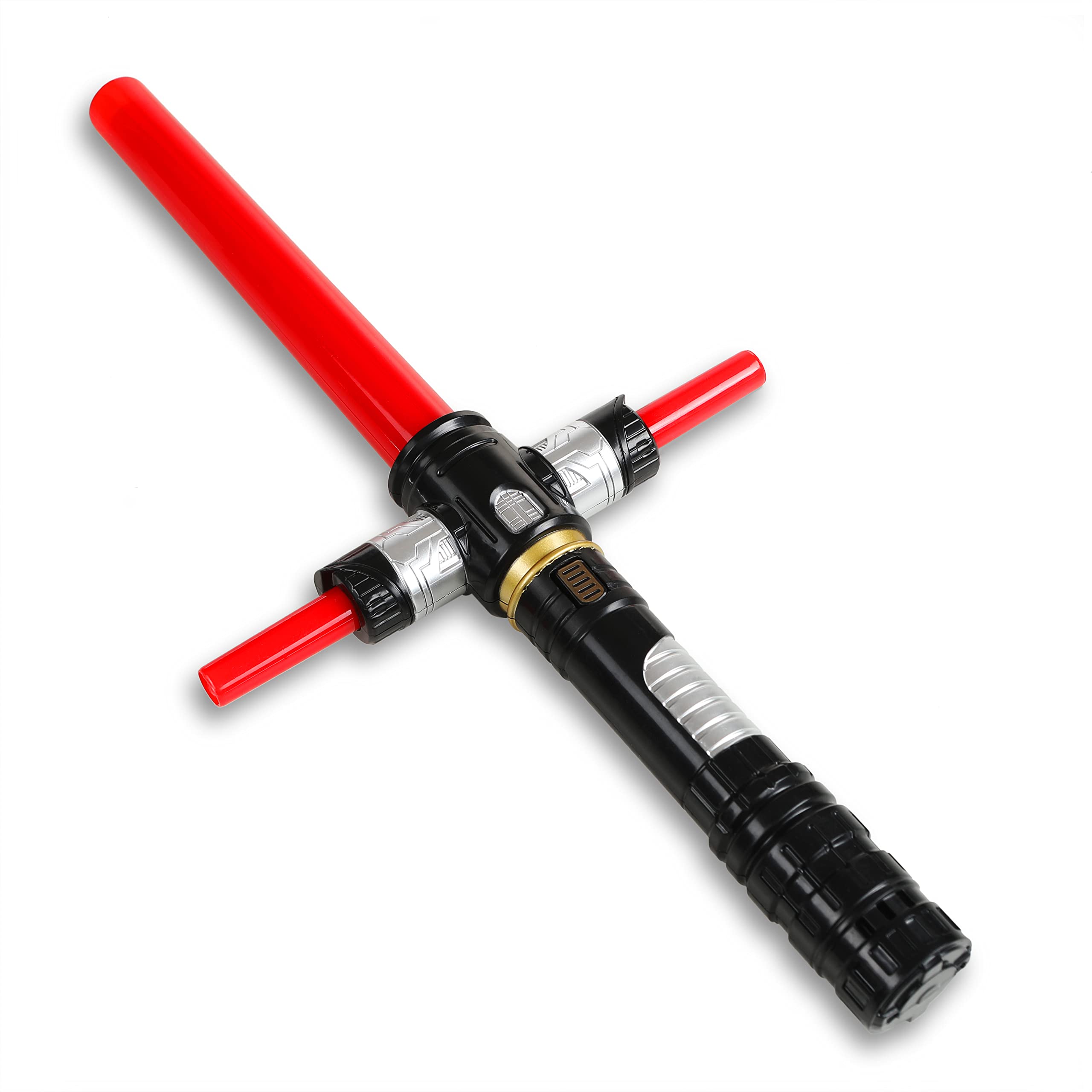 MewduMewdu Light up Saber Toy with Electronic Lights and Sound Effect for Kids and Adults, Red LED Retractable Force FX Saber Sword Toy as Party, Holiday, Birthday Gift