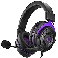 EKSA E900 Headset with Microphone for PC, PS4,PS5, Xbox - Detachable Noise Canceling Mic, 3D Surround Sound, Wired Headphone for Gaming, Computer, Laptop, 3.5MM Jack