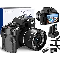 Anica Digital Cameras for Photography, 48MP&4K Video/Vlogging Camera for YouTube with WiFi, 60FPS Autofocus Travel Camera