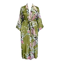 Applesauce - 808V - Plus Size Women's Kimono Long Robe - Vintage Floral (One-Size fits most US 1X 2X 3X)