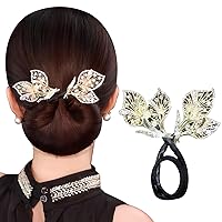 Hair Bun Maker Vintage Calla Lily Flower Hair Clip Alloy Bun Maker for Long Hair Elegant Exquisite Women DIY Hairstyles Accessories