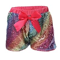 Rainbow Sequins Bow Shorts Girl's