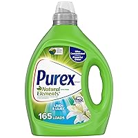 Purex Liquid Laundry Detergent, Ultra Concentrated, Natural Elements Linen & Lilies, 82.5 Ounce, 165 Loads