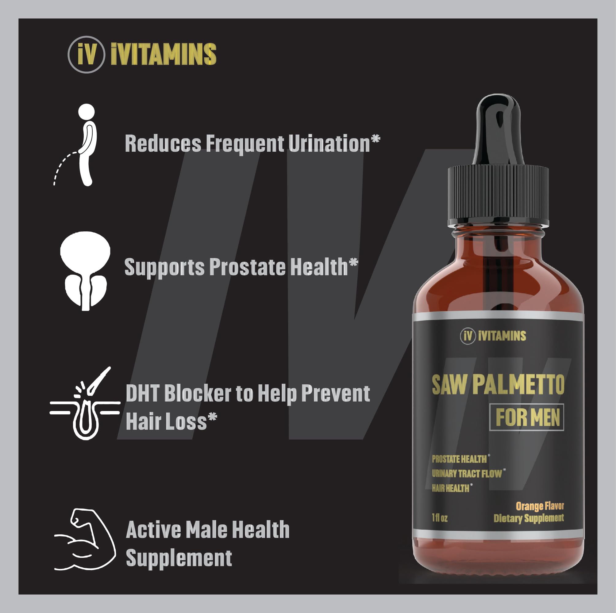 Saw Palmetto for Men | Prostate Support Supplement for Men's Health | Saw Palmetto Supplement | DHT Blocker for Men | Prostate Supplement | Prostate Supplements | Prostate Supplements for Men | 1 oz