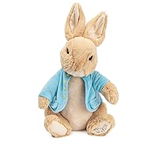 GUND Beatrix Potter Classic Peter Rabbit in Blue Coat Deluxe Soft Plush Stuffed Animal Bunny, Brown, 11”