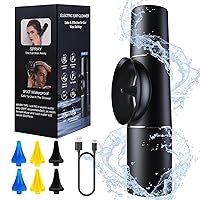 Water Powered Ear Cleaner, Electric Ear Wax Removal Kit, Ear Irrigation Flushing System, Ear Cleaning Washer Kit with 4 Pressure Modes, Safe & Effective for Ear Wax Buildup