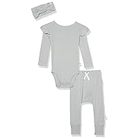 HonestBaby Fashion Outfit Sets Tops and Bottoms 100% Organic Cotton for Baby and Toddler Girls
