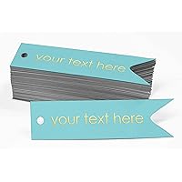 Your Text Here Party Bottle Tag Real Gold Foil Personalized Favor Hang Tags Pack of 50