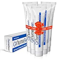 Numbskin Numbing Cream - 5% Lidocaine Topical Anesthetic Cream, Maximum Strength Pain Relieving Cream, Fastest Acting Tattoo Numbing Cream with Vitamin E, 30g (5 Tubes)