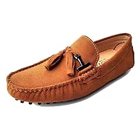 Men's New Tassel Suede Driving Loafers Penny Boat Shoes