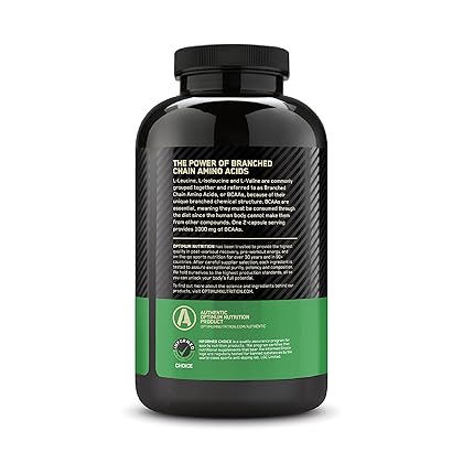 Optimum Nutrition Instantized BCAA Capsules, Keto Friendly Branched Chain Essential Amino Acids, 1000mg, 400 Count